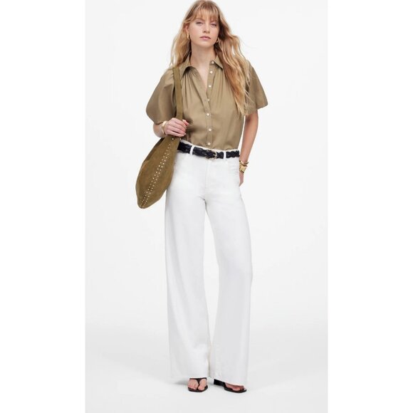 Madewell Denim - Madewell $138 Tall Superwide-Leg Jeans: Airy Denim Edition White Size T31 NU710